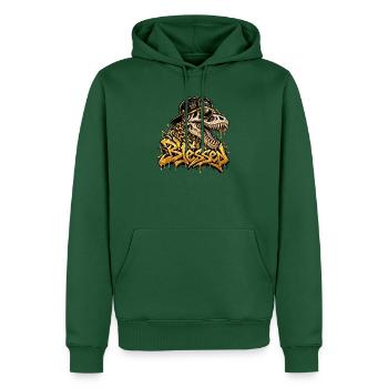 Blessed - Männer Premium Bio Hoodie - Flaschengrün - Vorne - Nico (187cm)