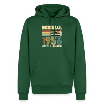 70. Geburtstag, 70 Jahre - Männer Premium Bio Hoodie - Flaschengrün - Vorne - Nico (187cm)