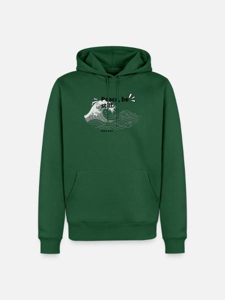 Markus 4,39 Friede, sei still. - Männer Premium Bio Hoodie - Flaschengrün