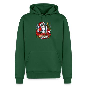 Frohe Weihnachten Bleibt Cool - Männer Premium Bio Hoodie - Flaschengrün - Vorne - Nico (187cm)