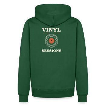 Vinyl SessionsRetro Schallplatte - Männer Premium Bio Hoodie - Flaschengrün - Hinten - Nico (187cm)