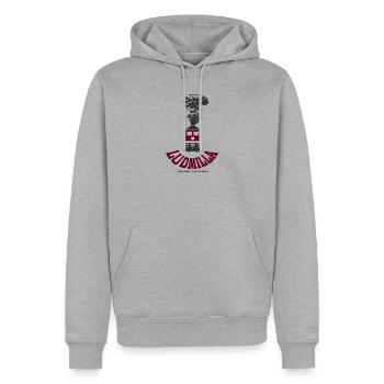 Ludmilla vor mit Rauch BR 130 131 132 230 231 232 - Männer Premium Bio Hoodie - Grau meliert - Vorne - Thijin (182cm)