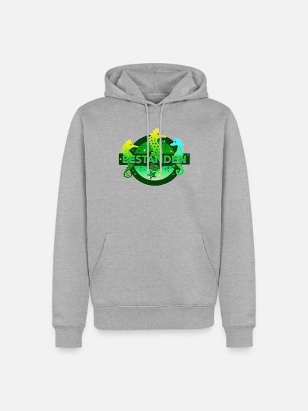 bestanden Seepferdchen Schwimmabzeichen Prüfung - Männer Premium Bio Hoodie - Grau meliert