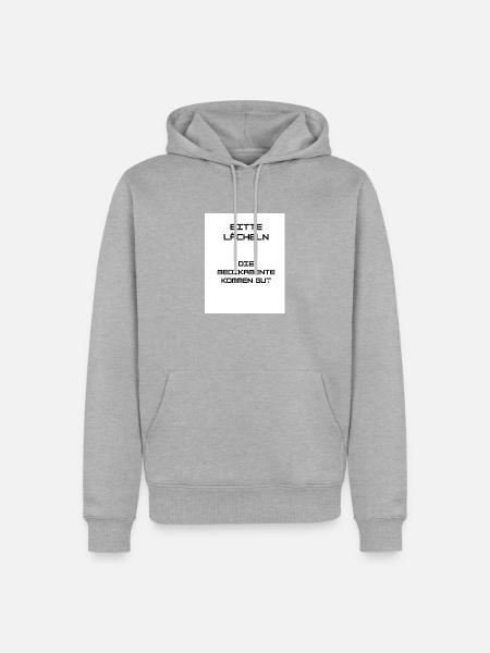 Keep Smiling - Männer Premium Bio Hoodie - Grau meliert