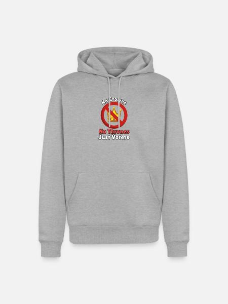 No Crowns, No Thrones - Männer Premium Bio Hoodie - Grau meliert