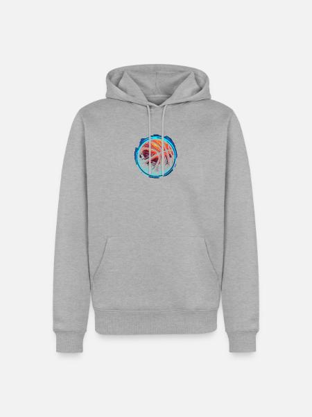Basketball Ball Steamwave - Männer Premium Bio Hoodie - Grau meliert