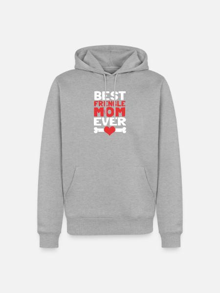 Frengle Hund - Männer Premium Bio Hoodie - Grau meliert
