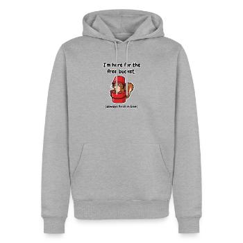 Free Bucket Squirrel Finnland - Männer Premium Bio Hoodie - Grau meliert - Vorne - Thijin (182cm)