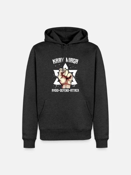 Krav Maga - Men’s Premium Organic Hoodie - heather anthracite