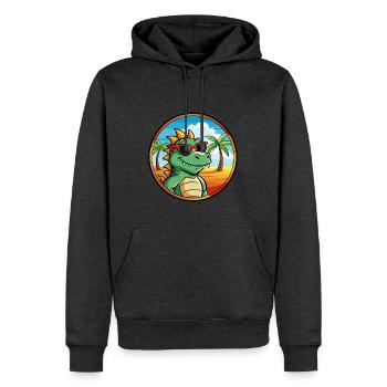 Dragon Funny Cartoon Lunettes de soleil de plage d’été cool - Sweat à capuche Premium bio Homme - anthracite chiné - Devant - Thijin (182cm)
