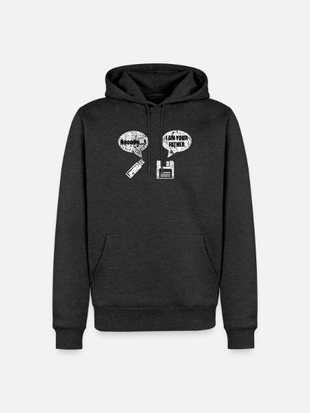 IT Informatik Technik Techniker Witz Spruch Lustig - Männer Premium Bio Hoodie - Anthrazit meliert