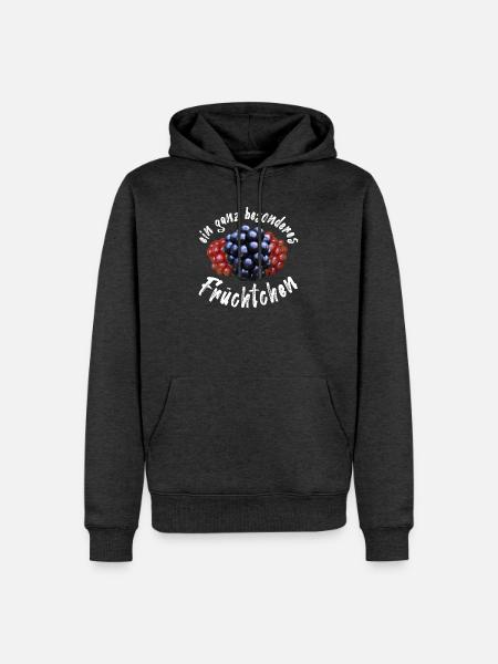 Brombeere Brombeeren Beeren Früchte - Männer Premium Bio Hoodie - Anthrazit meliert
