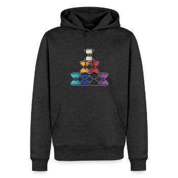 Geschickter Diabolo Zirkusjongleur - Männer Premium Bio Hoodie - Anthrazit meliert - Vorne - Thijin (182cm)