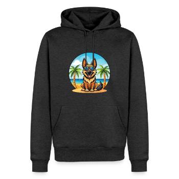 German Sheeppoodle Dog Breed Cartoon Sunglasses - Men’s Premium Organic Hoodie - heather anthracite - Front - Thijin (182cm)