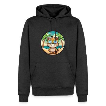 Pixie Bob Katzenrasse Cartoon Sonnenbrille Strand - Männer Premium Bio Hoodie - Anthrazit meliert - Vorne - Thijin (182cm)