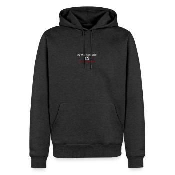 Mein neuer Computer ist Ihr Computer - Männer Premium Bio Hoodie - Anthrazit meliert - Vorne - Thijin (182cm)