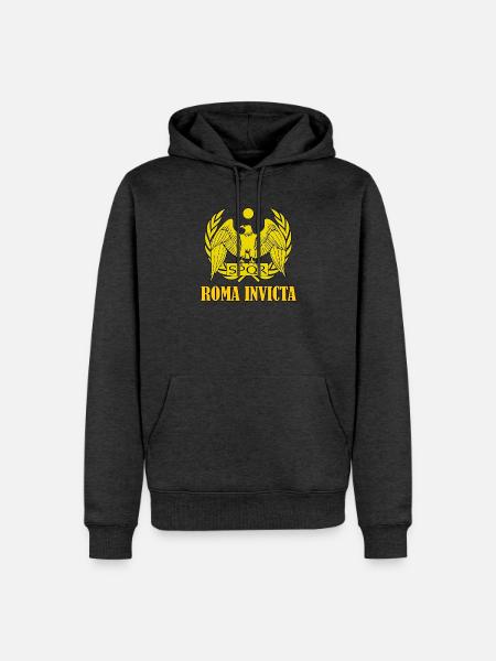 roma invicta rom römisch reich spqr - Männer Premium Bio Hoodie - Anthrazit meliert
