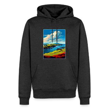 Isle Of Islay Schottland Vereinigtes Königreich Reiseposter Souvenir - Männer Premium Bio Hoodie - Anthrazit meliert - Vorne - Thijin (182cm)