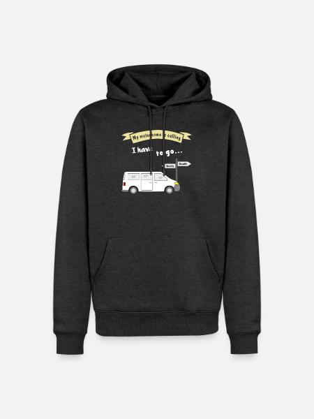 my motorhome is calling - Männer Premium Bio Hoodie - Anthrazit meliert