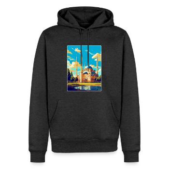 Edirne Türkei Vintage Reiseposter WPA Souvenir - Männer Premium Bio Hoodie - Anthrazit meliert - Vorne - Thijin (182cm)