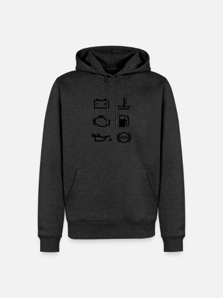 Autolichter - Männer Premium Bio Hoodie - Anthrazit meliert