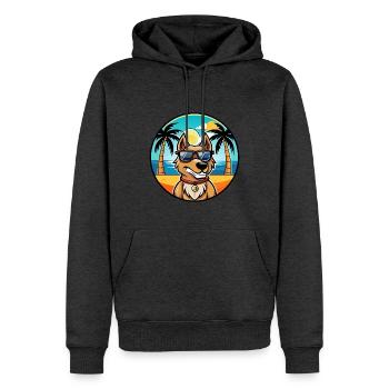 Magyar Agar Race Chien Dessin Animé Lunettes De Soleil Plage - Sweat à capuche Premium bio Homme - anthracite chiné - Devant - Thijin (182cm)