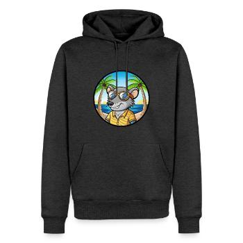 Ratte Lustige Cartoon Sommer Strand Sonnenbrille Aufkleber - Männer Premium Bio Hoodie - Anthrazit meliert - Vorne - Thijin (182cm)