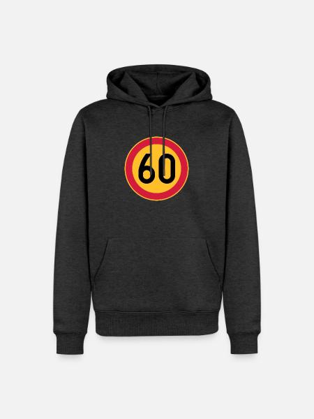 60 limit / speed limit - Men’s Premium Organic Hoodie - heather anthracite