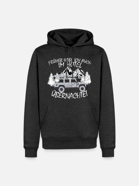 Defender 110 T-Shirt - Männer Premium Bio Hoodie - Anthrazit meliert