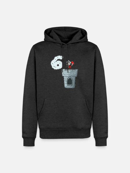 Mutiger Burgritter Ritterturnier - Männer Premium Bio Hoodie - Anthrazit meliert