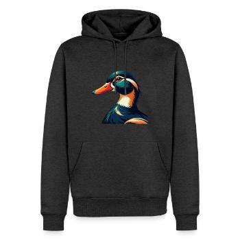 Duck Cartoon Character Colorful Pet Animal - Men’s Premium Organic Hoodie - heather anthracite - Front - Thijin (182cm)