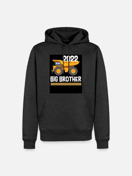 2022 Großer Bruder Radlader - Männer Premium Bio Hoodie - Anthrazit meliert