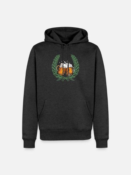 Heiliges Bier - Männer Premium Bio Hoodie - Anthrazit meliert