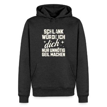 Sarkastischer Spruch Selbstbewusstsein - Männer Premium Bio Hoodie - Anthrazit meliert - Vorne - Thijin (182cm)