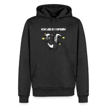 Ich Liebe Pupsen Stinktier Pups Furz Lustiges - Männer Premium Bio Hoodie - Anthrazit meliert - Vorne - Thijin (182cm)