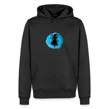 Alice Im Untergrund - - Männer Premium Bio Hoodie - Anthrazit meliert - Vorne - Thijin (182cm)