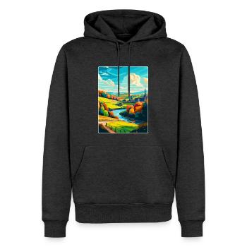 Ardennen Frankreich Vintage Reiseplakat Souvenir WPA - Männer Premium Bio Hoodie - Anthrazit meliert - Vorne - Thijin (182cm)