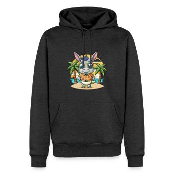 Esel Lustige Cartoon Sommer Strand Sonnenbrille - Männer Premium Bio Hoodie - Anthrazit meliert - Vorne - Thijin (182cm)