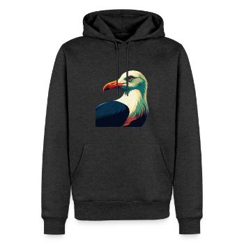 Seagull Cartoon Character Colorful Pet Animal - Men’s Premium Organic Hoodie - heather anthracite - Front - Thijin (182cm)