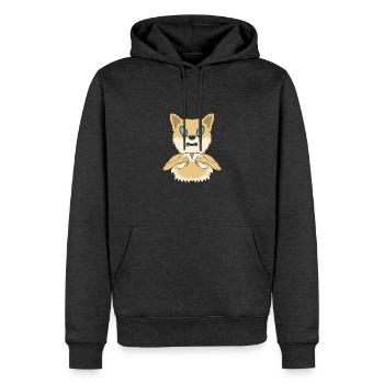 Psy Hund Psytrance Tier Psychedelisch Trip Trippen - Männer Premium Bio Hoodie - Anthrazit meliert - Vorne - Thijin (182cm)