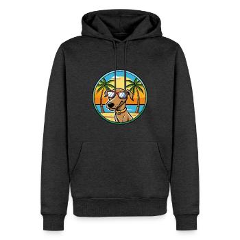 Plott Hound Hund Rasse Cartoon Sonnenbrille Strand - Männer Premium Bio Hoodie - Anthrazit meliert - Vorne - Thijin (182cm)