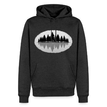 Wald Forest - Männer Premium Bio Hoodie - Anthrazit meliert - Vorne - Thijin (182cm)