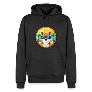 Shih Poo Hunderasse Cartoon Sonnenbrille Strand - Männer Premium Bio Hoodie - Anthrazit meliert - Vorne - Thijin (182cm)