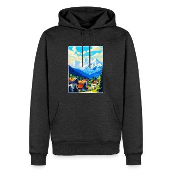 Zakopane Polen Vintage Reiseplakat Souvenir WPA - Männer Premium Bio Hoodie - Anthrazit meliert - Vorne - Thijin (182cm)