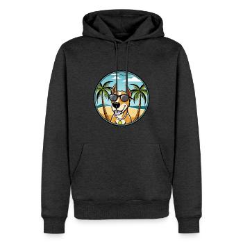 Transsilvanischer Windhund Rasse Cartoon Sonnenbrille - Männer Premium Bio Hoodie - Anthrazit meliert - Vorne - Thijin (182cm)