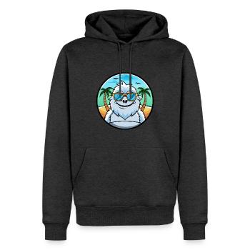 Yeti Lustige Cartoon Sommer Strand Sonnenbrille Aufkleber - Männer Premium Bio Hoodie - Anthrazit meliert - Vorne - Thijin (182cm)