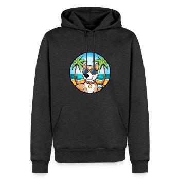 Ariege Pointer Hund Rasse Cartoon Sonnenbrille Strand - Männer Premium Bio Hoodie - Anthrazit meliert - Vorne - Thijin (182cm)