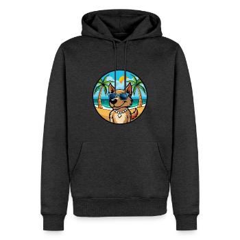 Magyar Agar Chien Race Dessin Animé Lunettes de soleil Plage - Sweat à capuche Premium bio Homme - anthracite chiné - Devant - Thijin (182cm)
