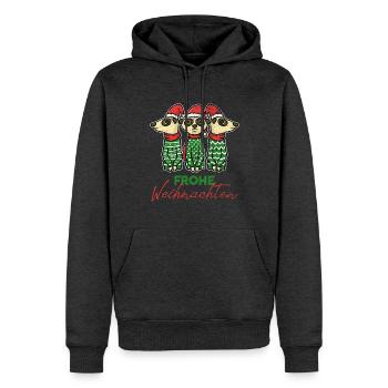 Wackere Erdmännchen Weihnachtsmann - Männer Premium Bio Hoodie - Anthrazit meliert - Vorne - Thijin (182cm)
