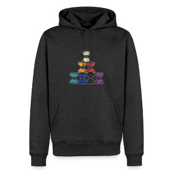Furchtloser Diabolo Straßenjongleur - Männer Premium Bio Hoodie - Anthrazit meliert - Vorne - Thijin (182cm)